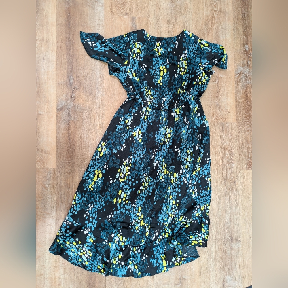 Torrid Black, Teal And Yellow Dress - Picture 5 of 6